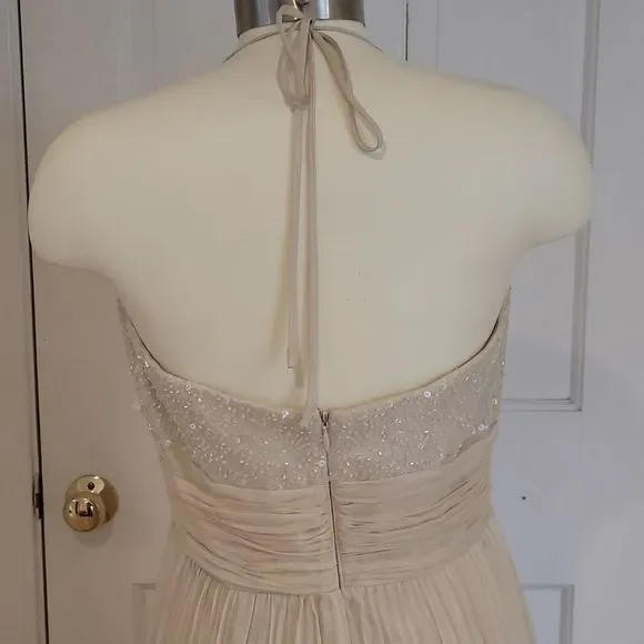 ABS Vintage style deep V halter gown - Picture 3 of 5